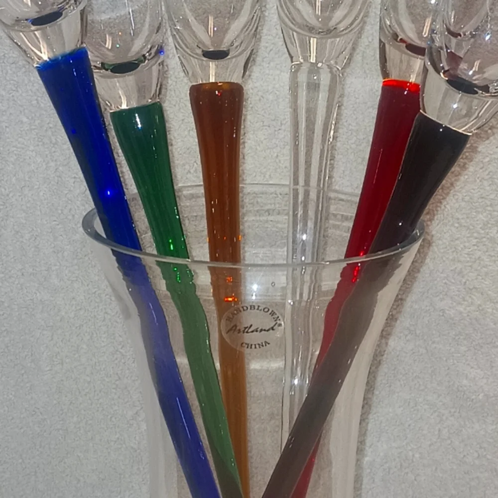 Artland Champagne Flutes With Display Vase HandBlown Glasses - Picture 4 of 9